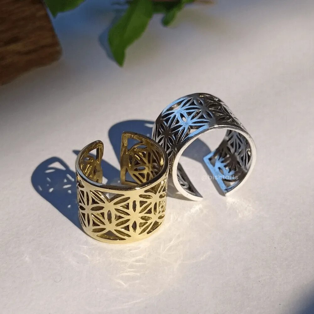 Flower Of Life Gold Silver