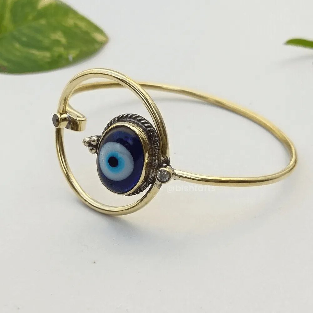 Circle Evil-Eyed Bracelet Or Bangle